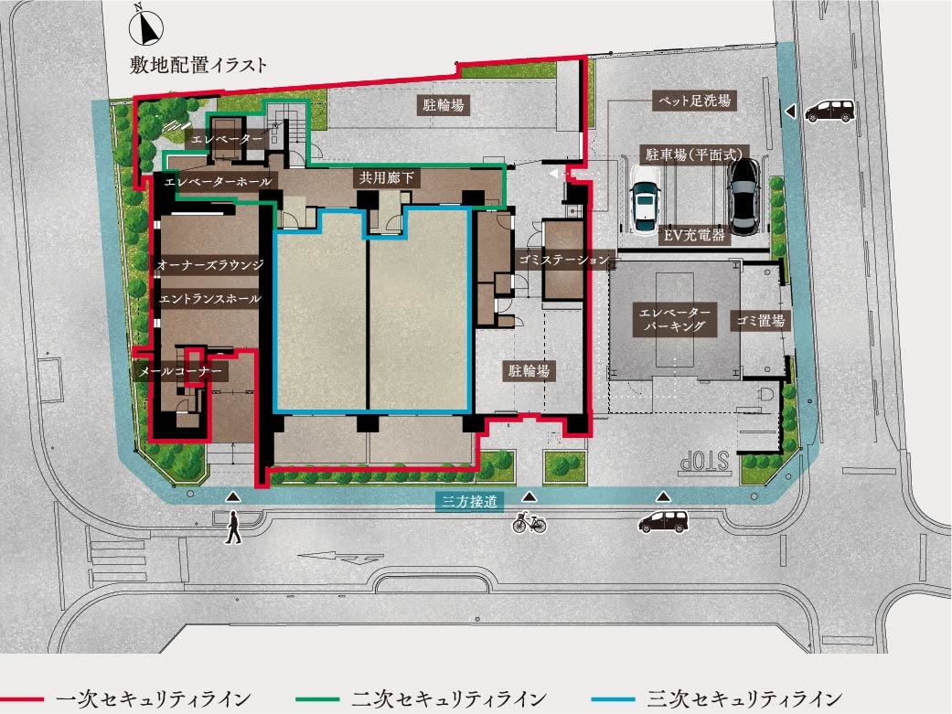 敷地配置図イラスト